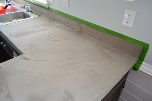 Trying Our Hand At Diy Ardex Concrete Counters Young House Love