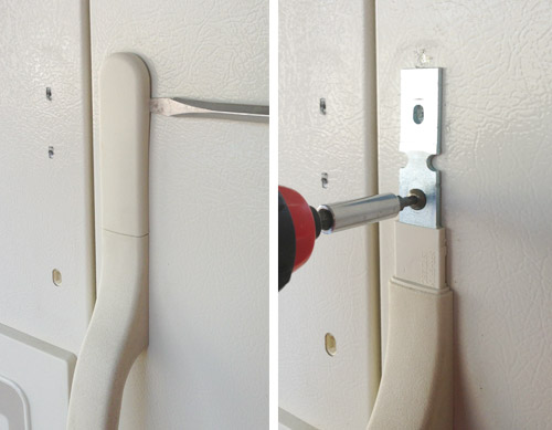removing handles from refrigerator for painting