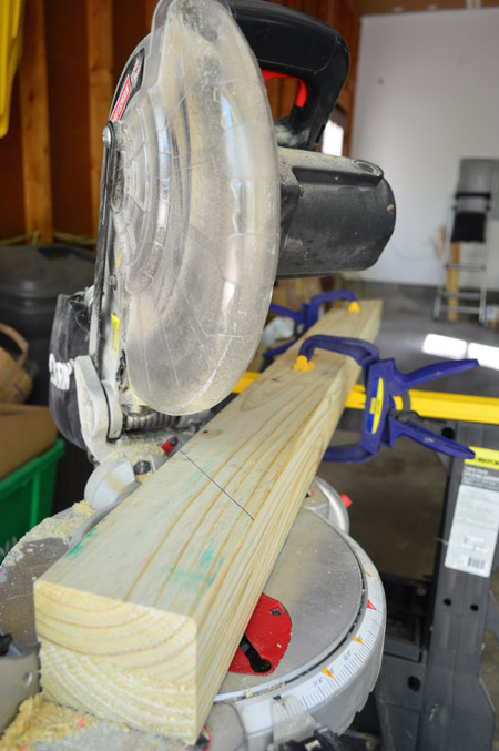 Using Miter Saw To Cut 2x4 Pressure Treated Boards