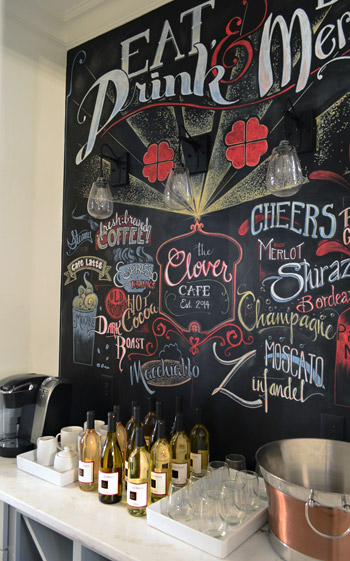 Chalk Art Menu In Chalkboard Wall In Show House Butler Pantry