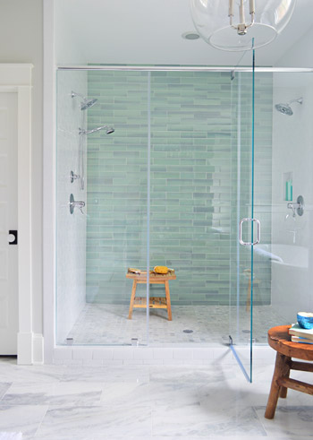 It S Bath Time Young House Love, Beach Glass Shower Tile