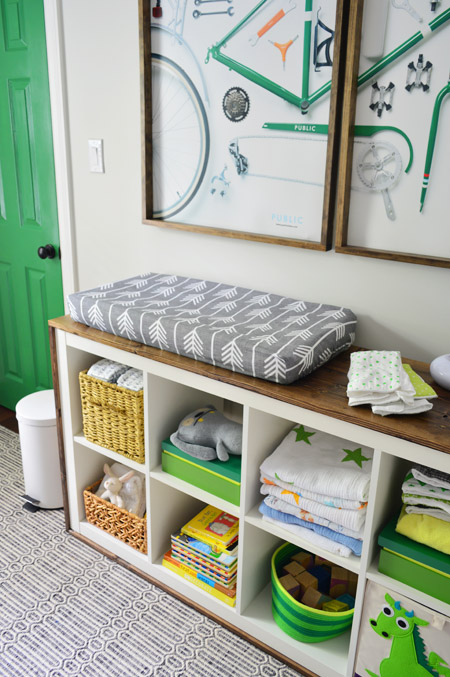 Vinyl changing table clearance pad