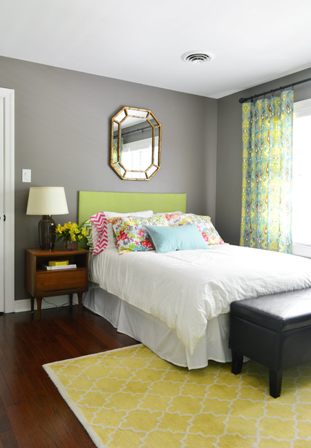 Colorful bedroom with Sparrow walls