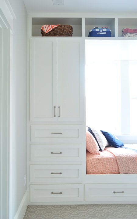 Built-In Closet Storage In Boys Bedroom