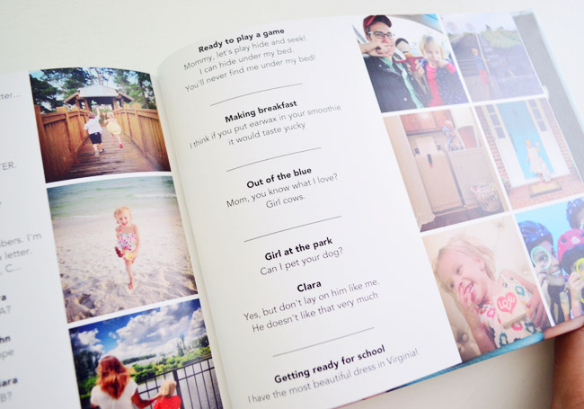 Inside of Photo book gift with Funny Toddler Sayings