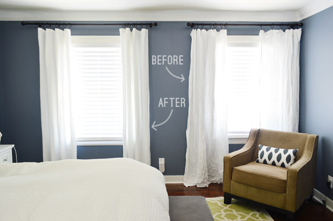 Adding Hemming Breezy Bedroom Curtains Young House Love