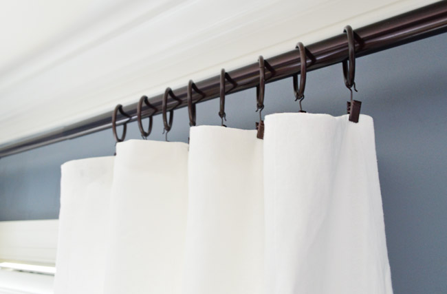 Adding (& Hemming!) Breezy Bedroom Curtains | Young House Love