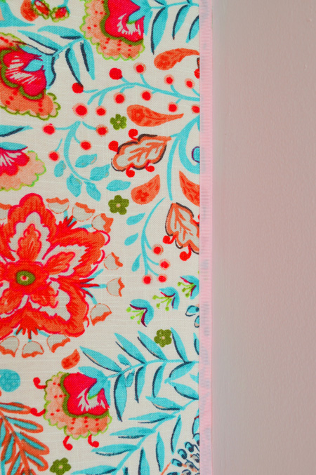 Wallflowers (aka: How To Cover A Wall With Fabric)