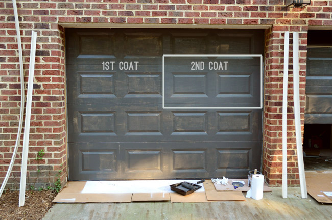 garage door colours red brick house - Garage 8 First Coat SeconD Coat1