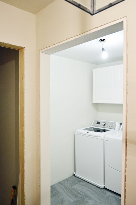 First Door Jamb Dry Fit Into Opening To Laundry Room