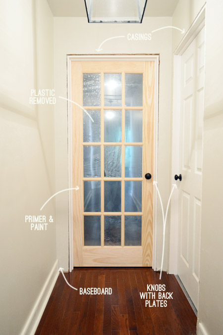 Diagram Of Unpainted Door Hung In DIY Jamb With To Do List Captions