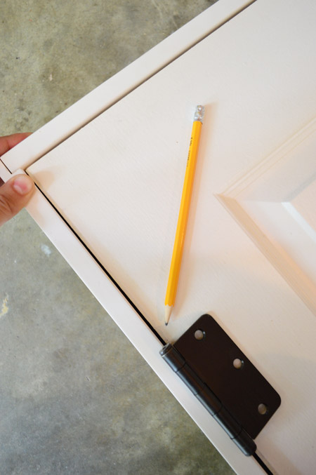 Marking Hinge Locations On DIY Door  Jamb