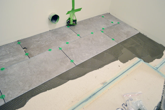 Laying Porcelain Tile In The Laundry Room | Young House Love